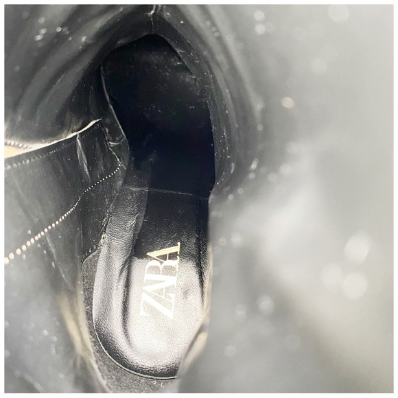 Zara Bloggers Favorite Leather Snake Print Boots‎ Size 36 - Picture 15 of 16